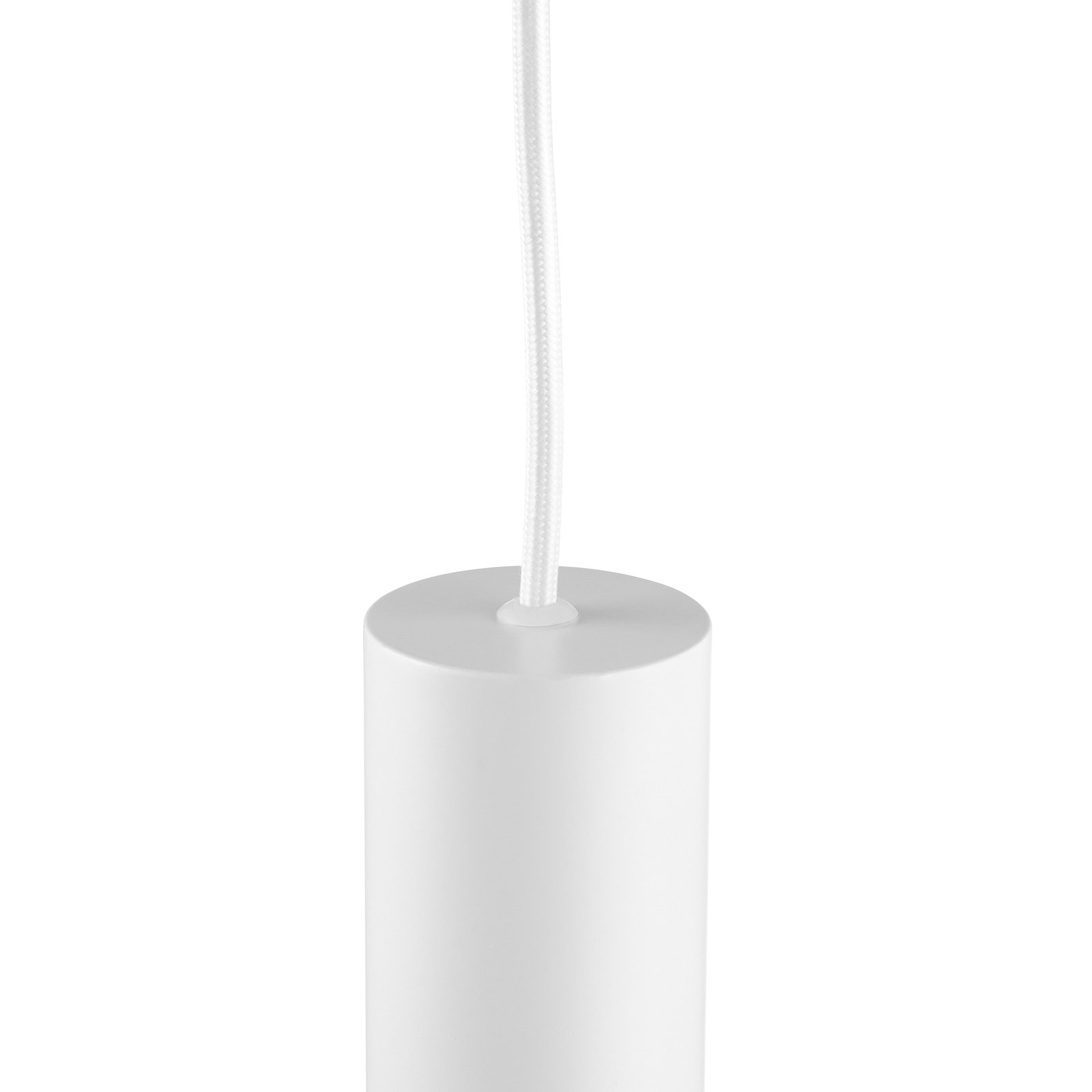 Suspension LED Look de forme allongée, blanche
