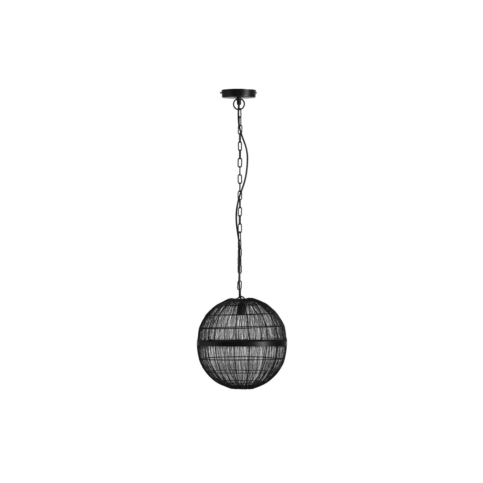 globo suspension hermi ii treillis métallique noir ø30cm