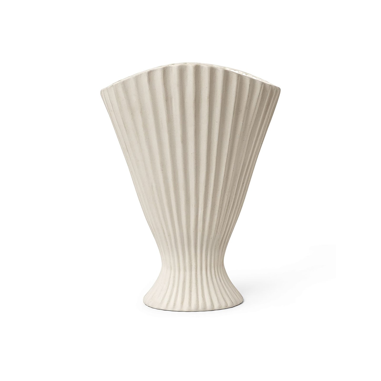 ferm LIVING Fountain vase, white, height 30.5 cm, ceramic