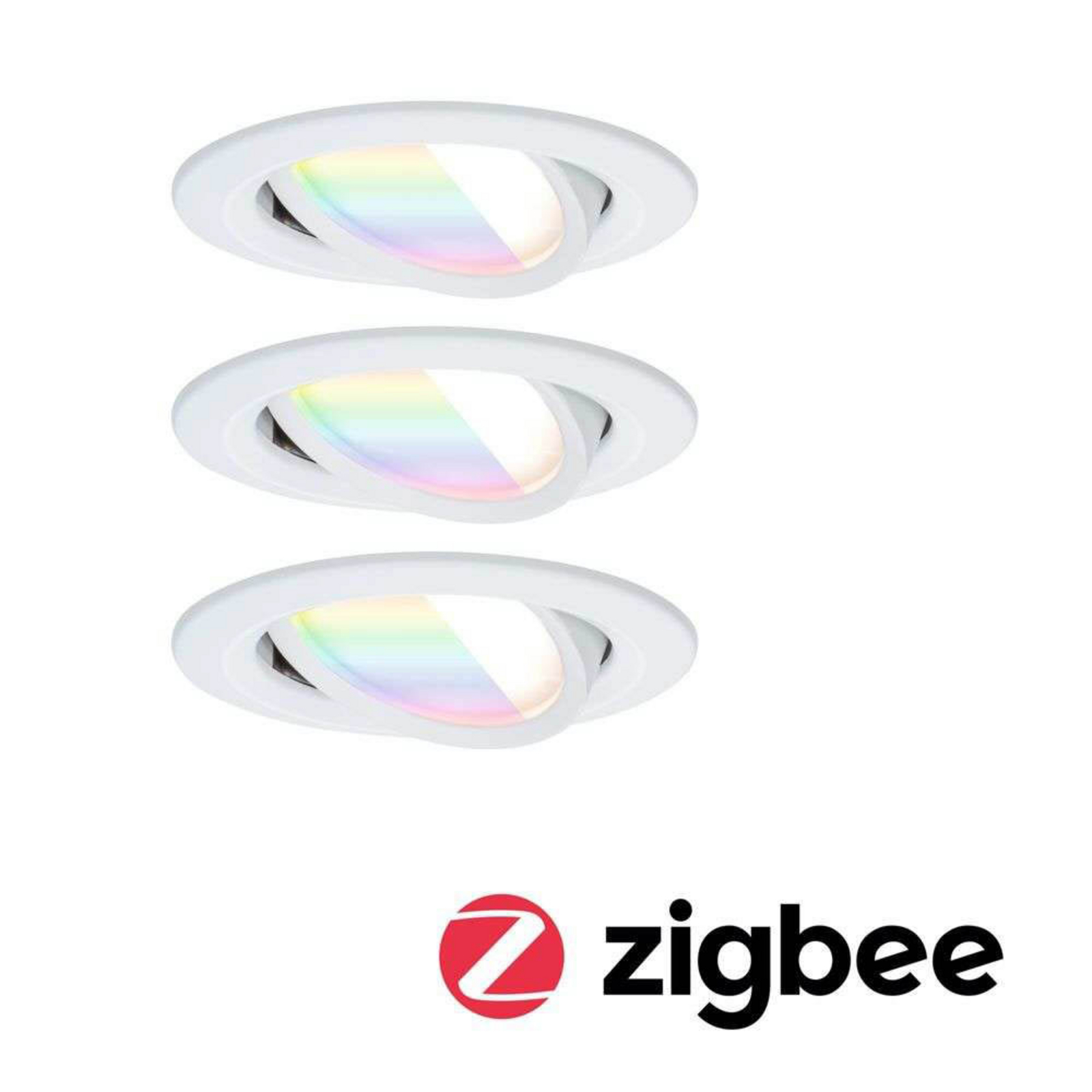 Paulmann LED inbouwspot Nova Coin Smart wit RGBW set van 3 stuks 8,4 cm