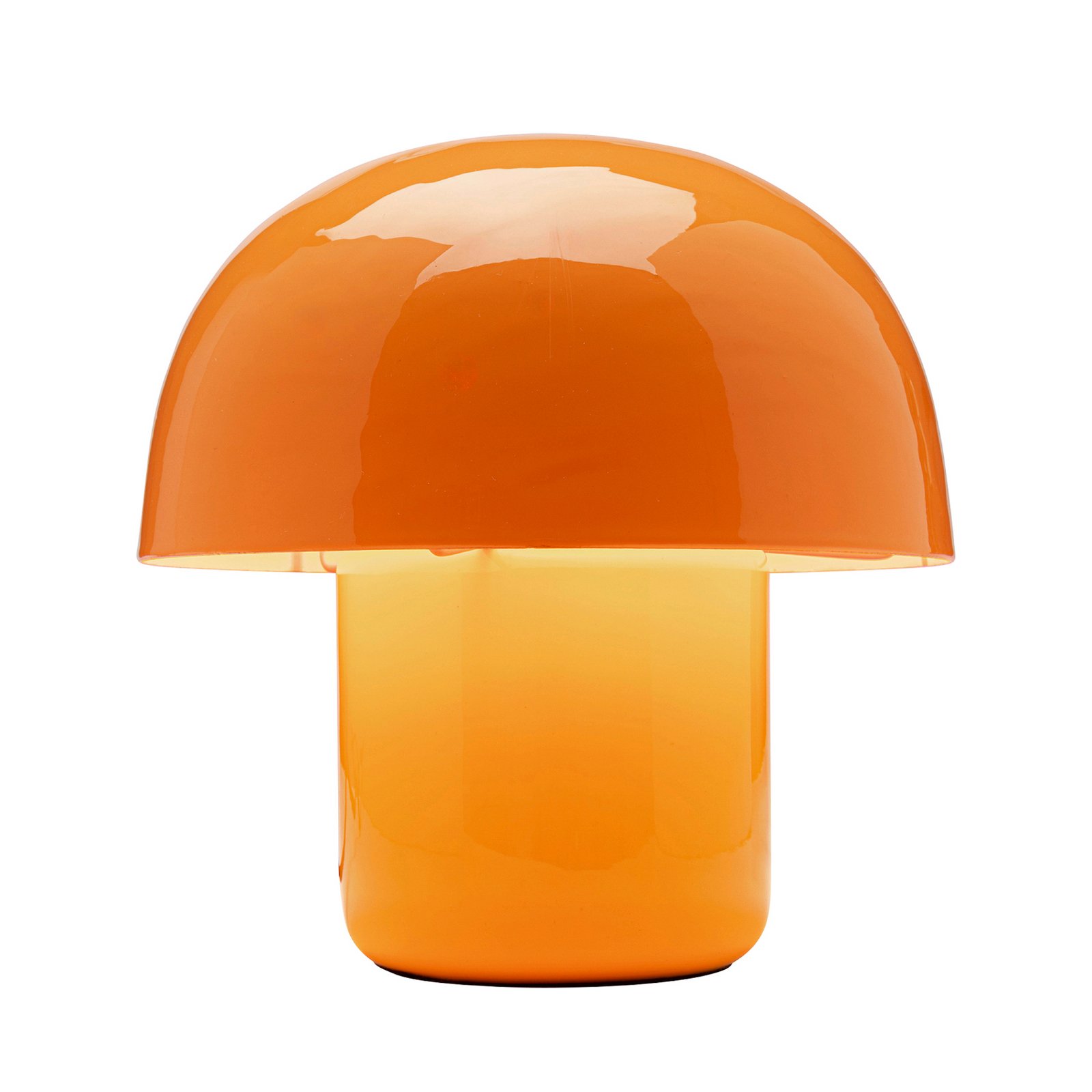 Kare galda lampa Mushroom, oranža, metāls, 20 cm, E14