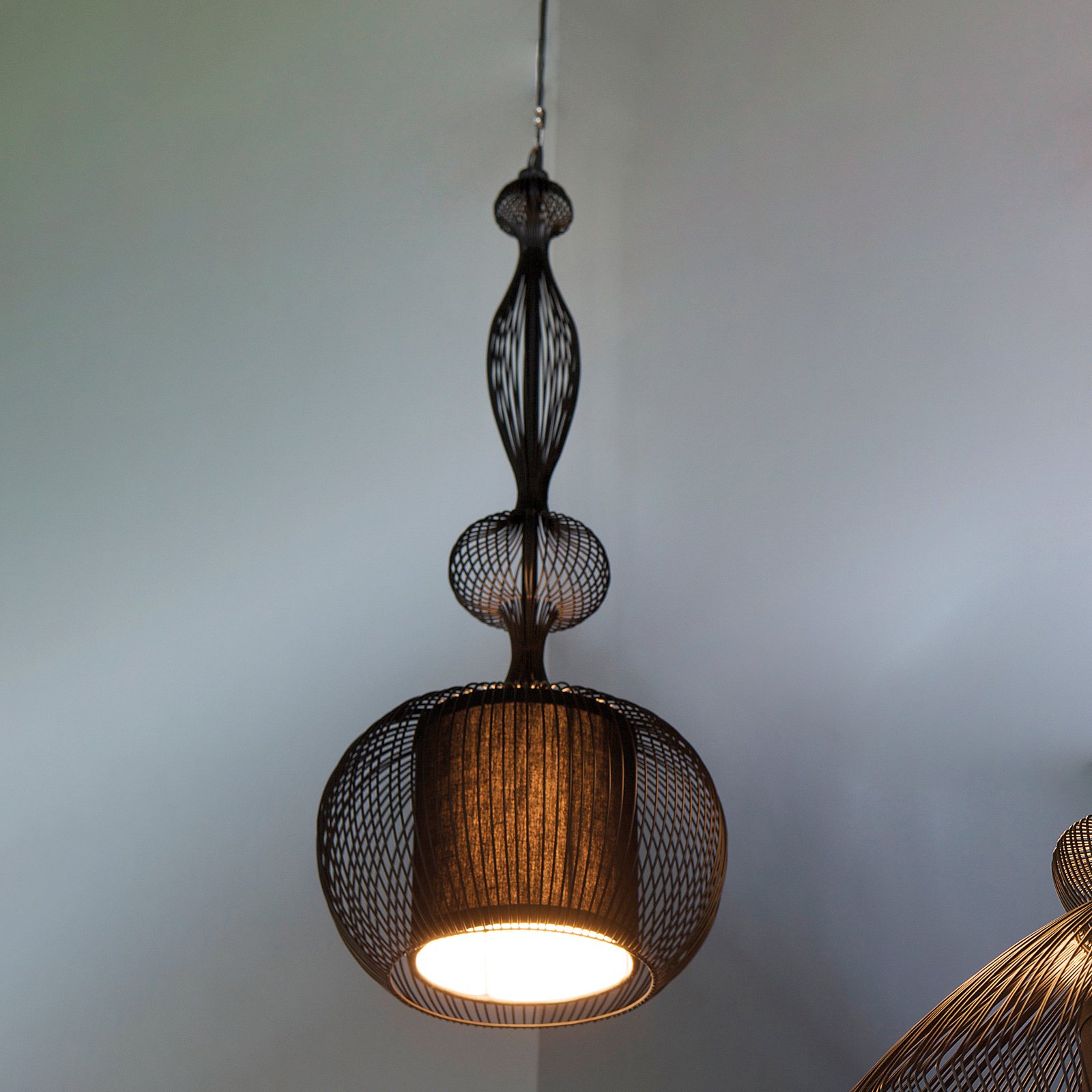 Forestier Impératrice pendant light, black