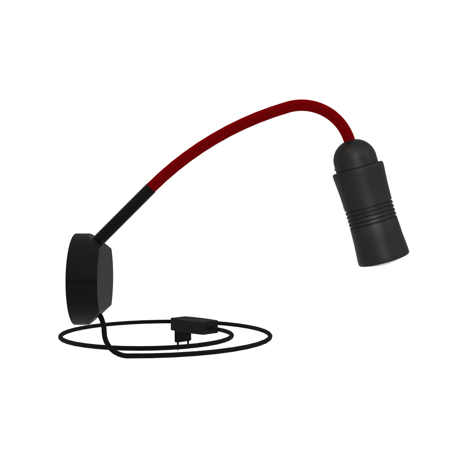 Neo! Flex Hotel II aplique LED, negro/rojo