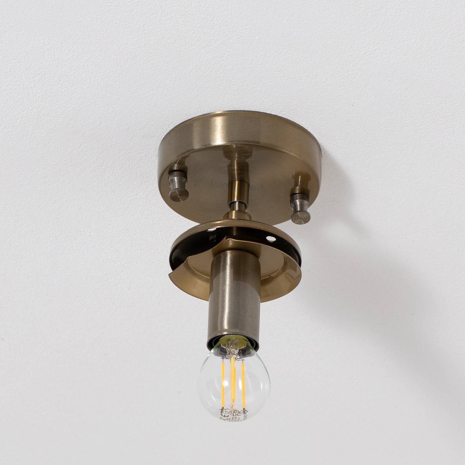 Lampa sufitowa Atmaca 10215, kolor złoty antyczny, szkło przezroczyste Ø 15 cm