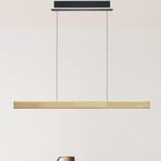 Buschwerk LED-Balkenleuchte Groove, Holz, CCT, dimmbar
