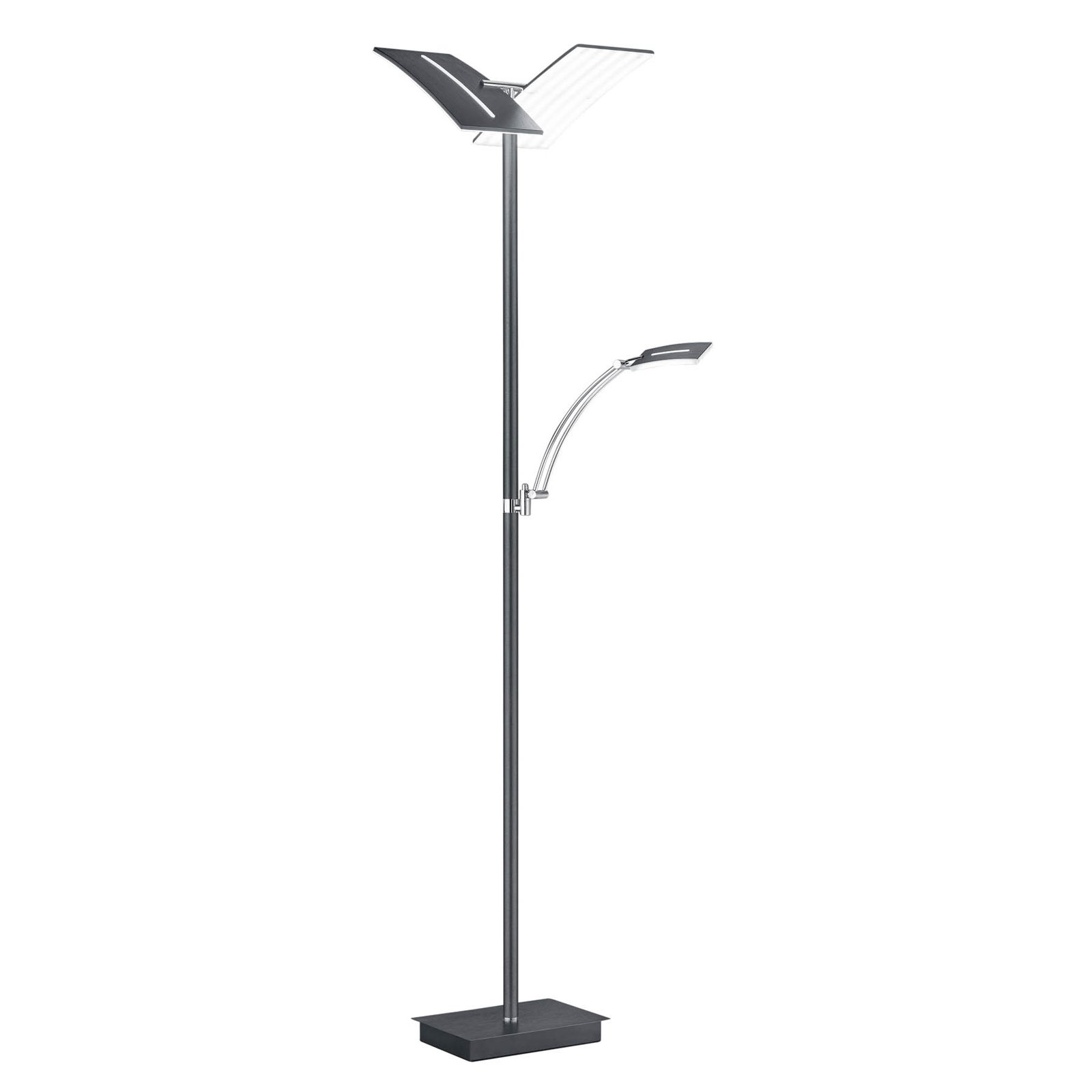 Dual LED floor lamp with reading light, CCT
