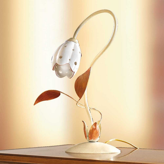 SLAMP lampada da tavolo TULIP BATTERY (Base bianca - Lentiflex® e