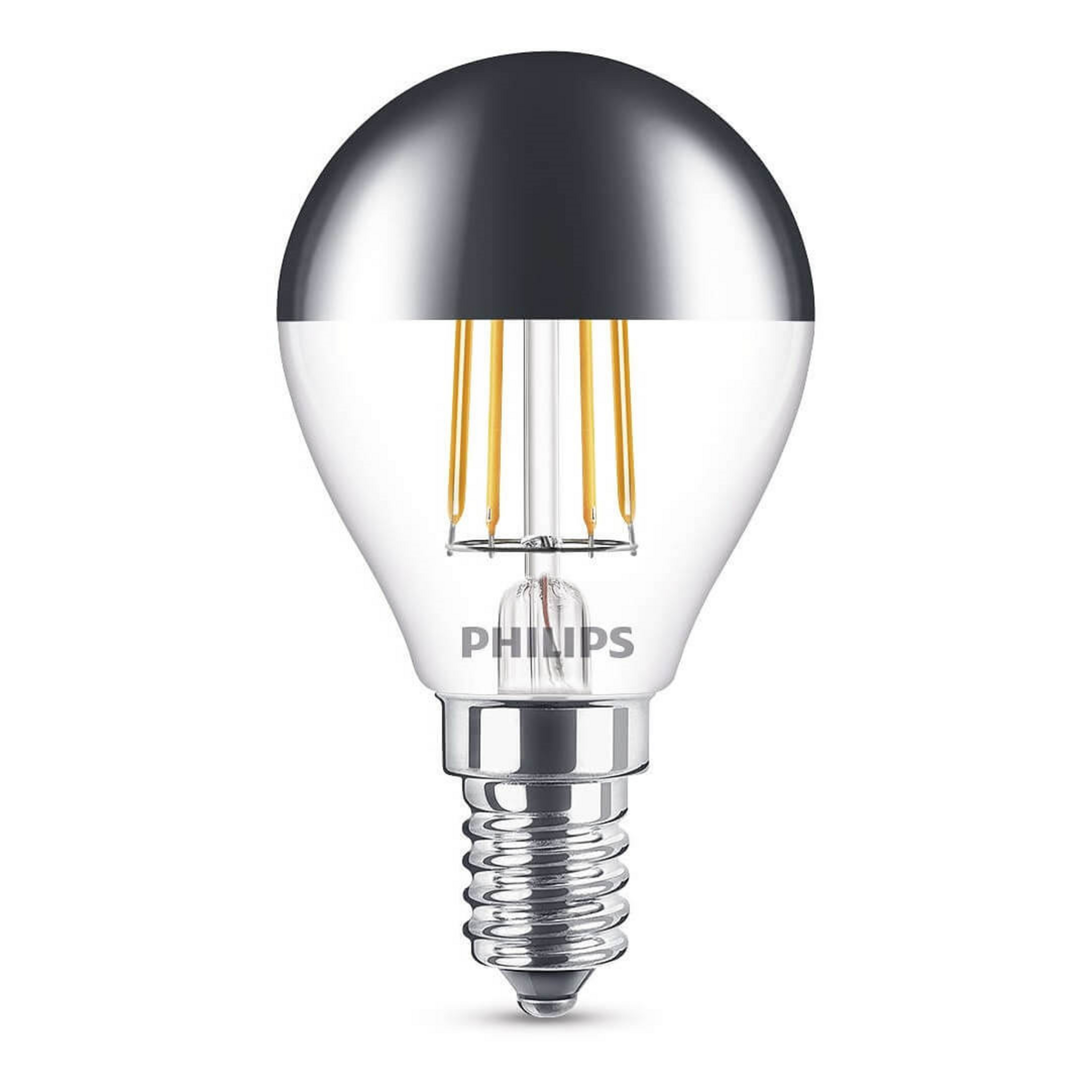 4W filament LED bulb with mirrored head, E14 - Philips