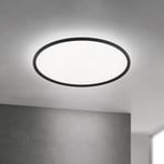 LED ceiling lamp Kant, Ø 80 cm black, CCT metal/plastic