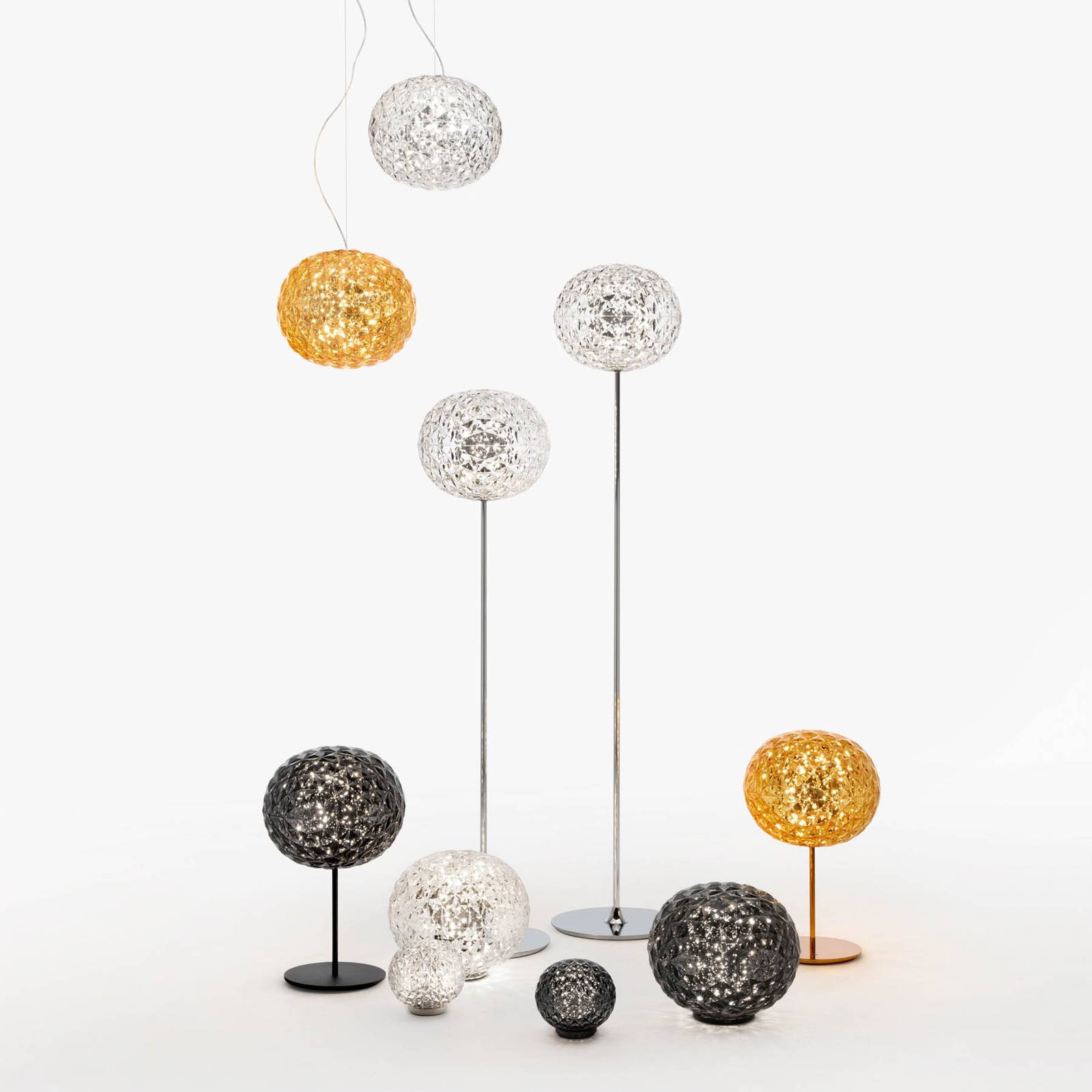 Kartell Mini Planet lampa stołowa LED szary dym