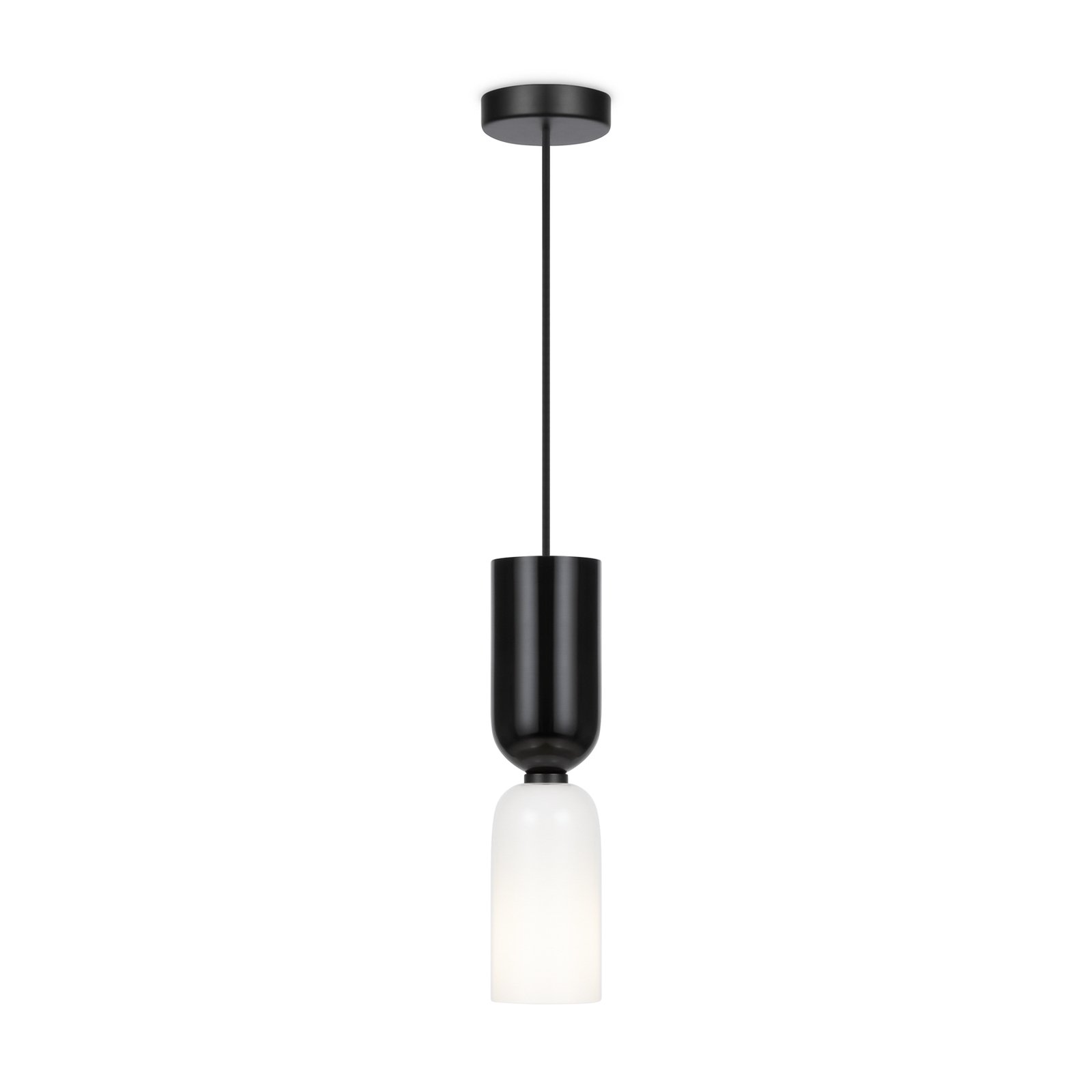 Maytoni hanglamp Memory, zwart, Ø 8 cm, keramiek, glas