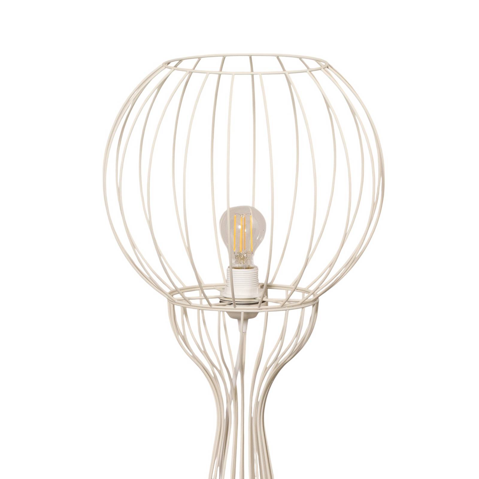 Lampa stojąca Mercure, piaskowy, metal/plastik, wysokość 93 cm