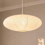 Lindby Hängeleuchte Gerald, Ø 60 cm, beige, Papier, E27