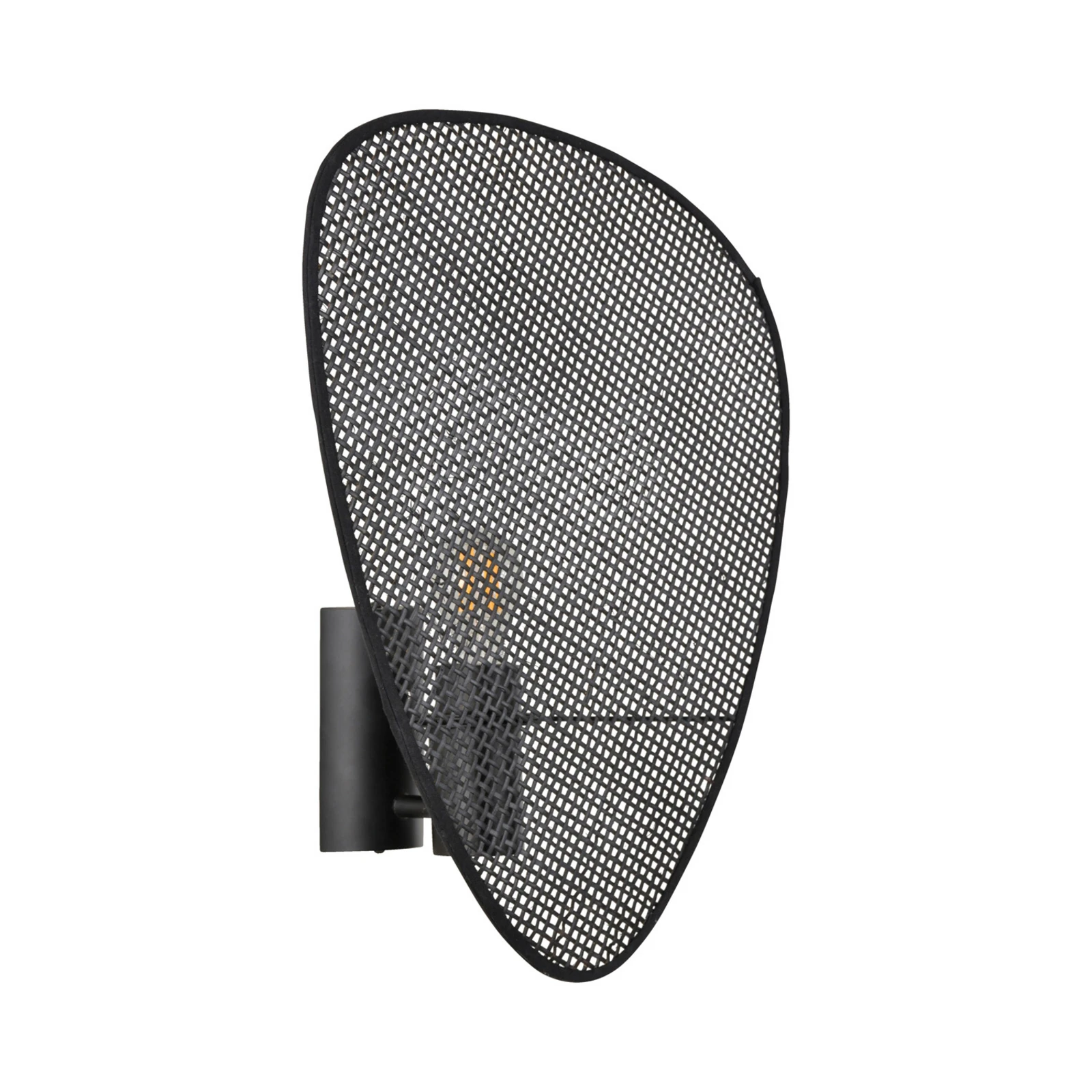 MARKET SET Kinkiet Screen, wysokość 42 cm, czarny, rattan