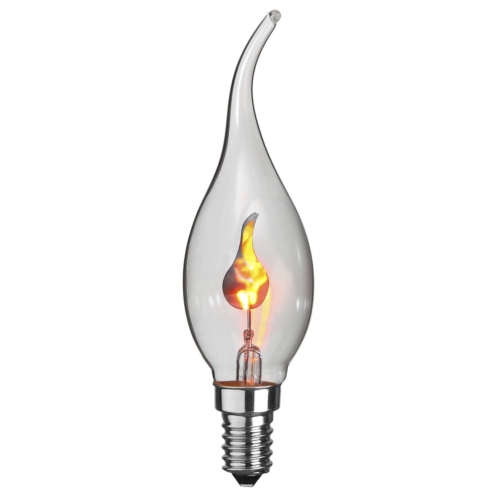 LED-Windstoßkerzenlampe E14 3W Flammeneffekt