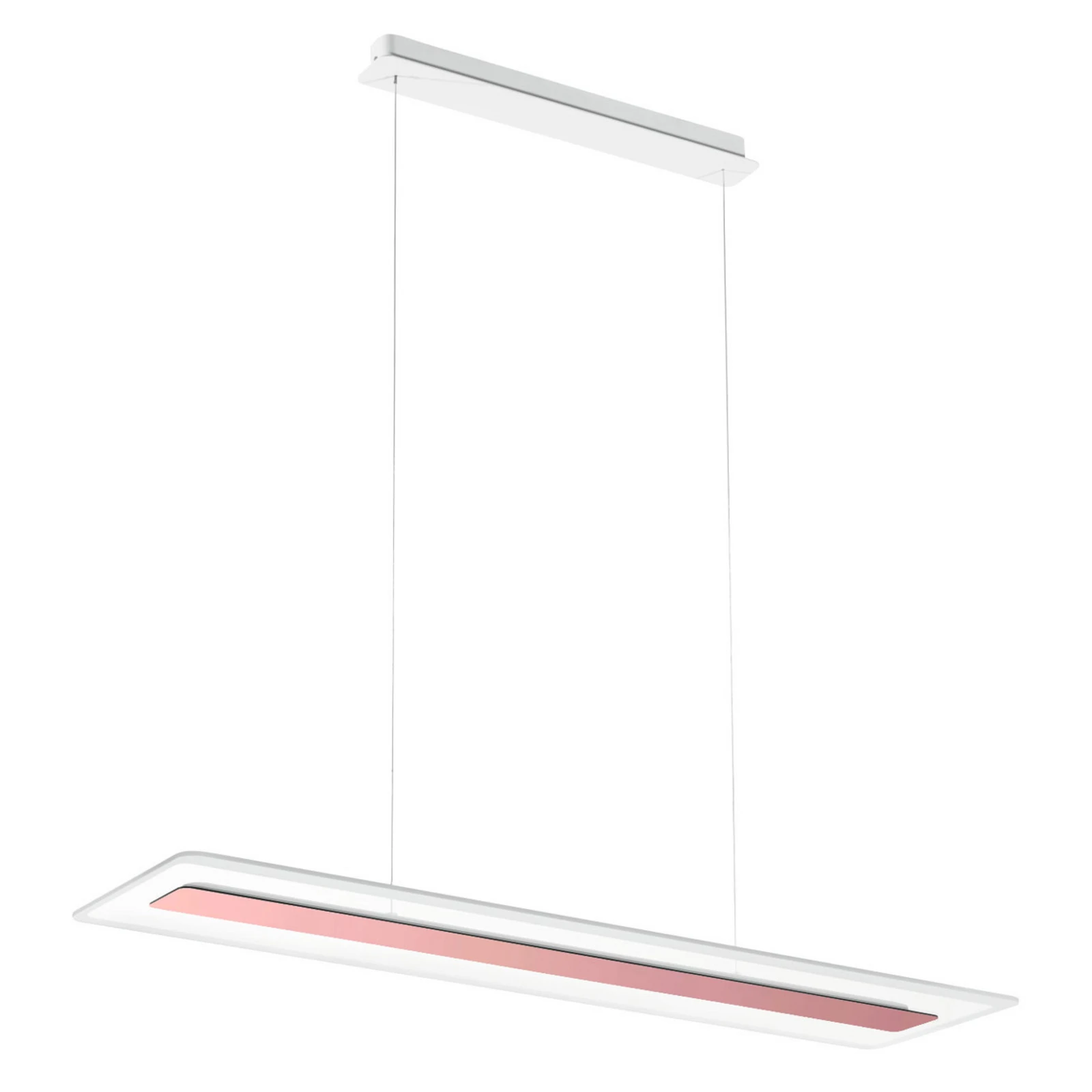 Suspension LED Antille verre rectangulaire cuivre