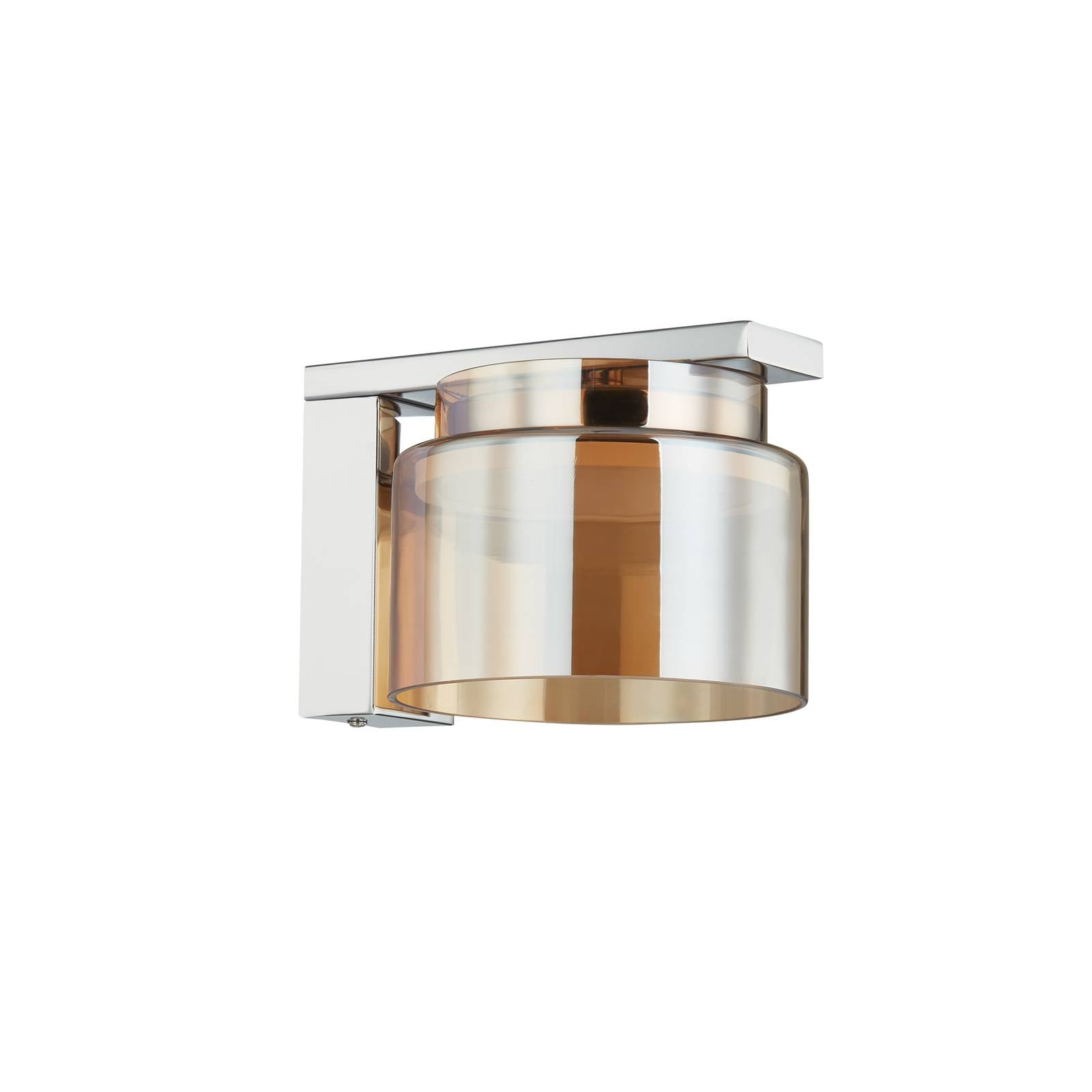 Lucande Diano Wandleuchte, amber, Eisen, Glas
