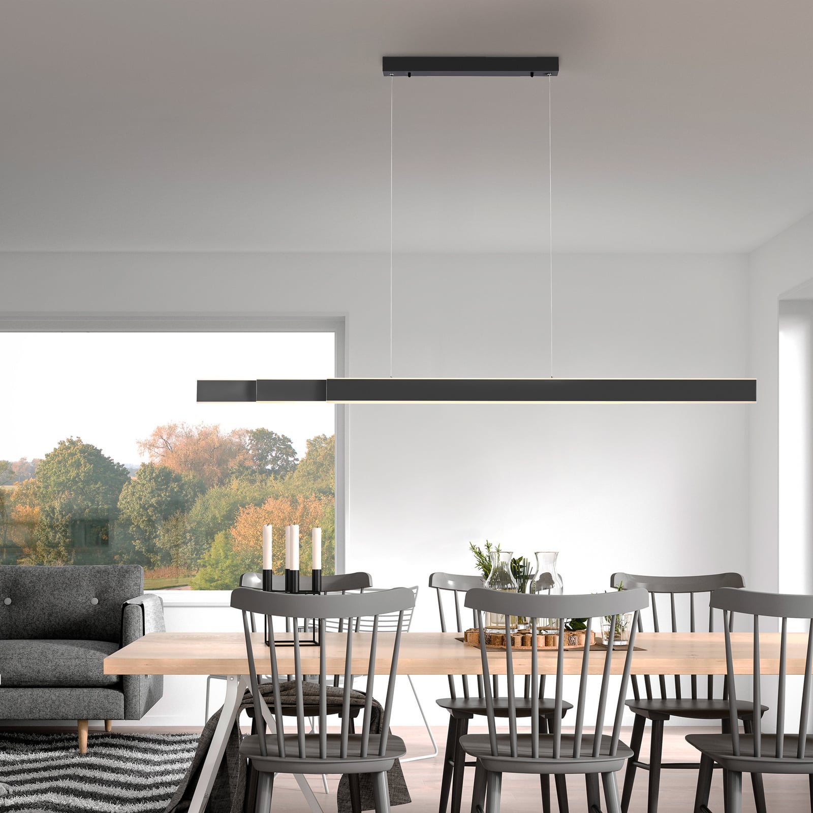 Lume LED-Pendelleuchte, graphite, CCT - PURE Lume LED-Pendelleuchte, graphite, CCT - PURE