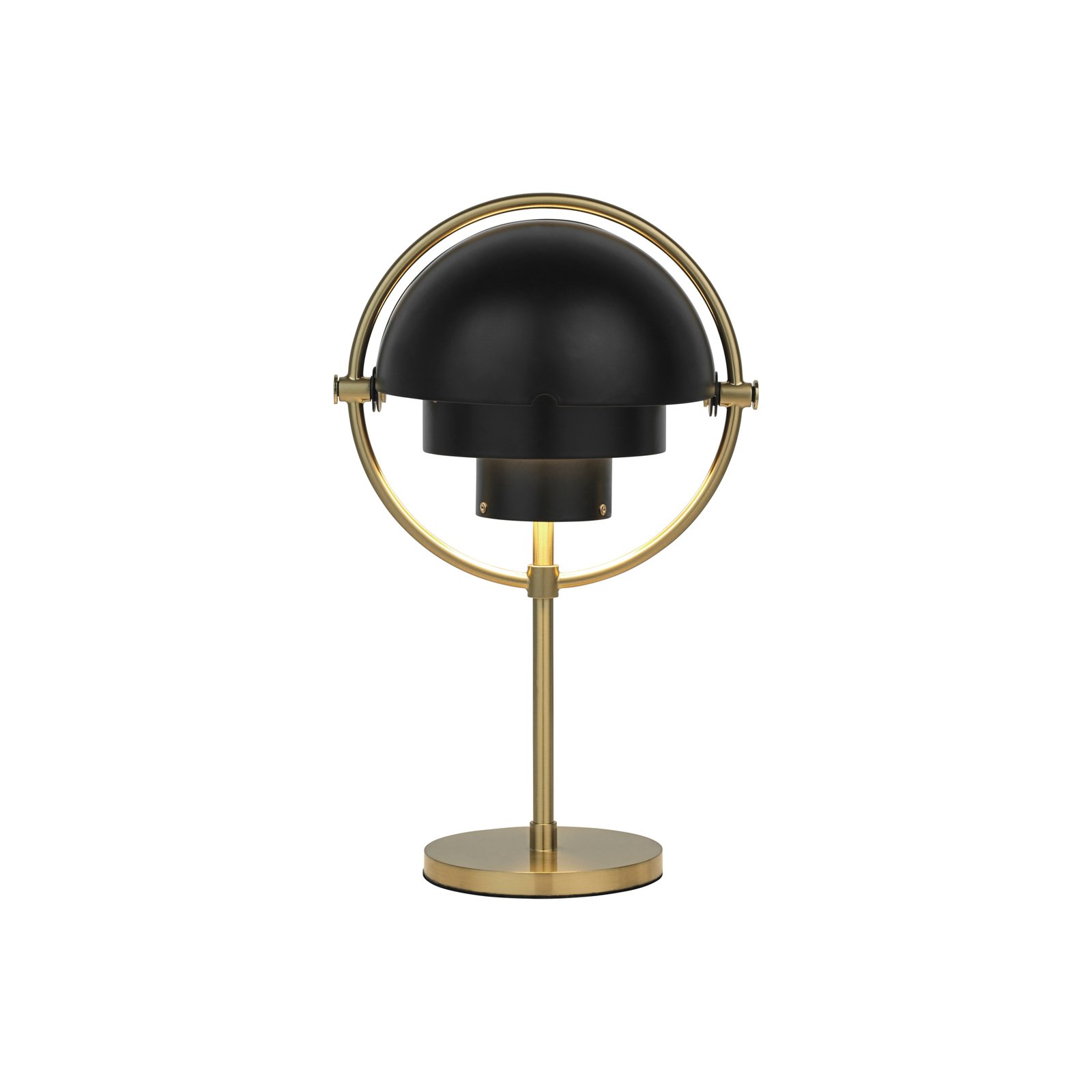 Nabíjateľná stolová lampa GUBI Multi-Lite výška 30 cm mosadz/čierna
