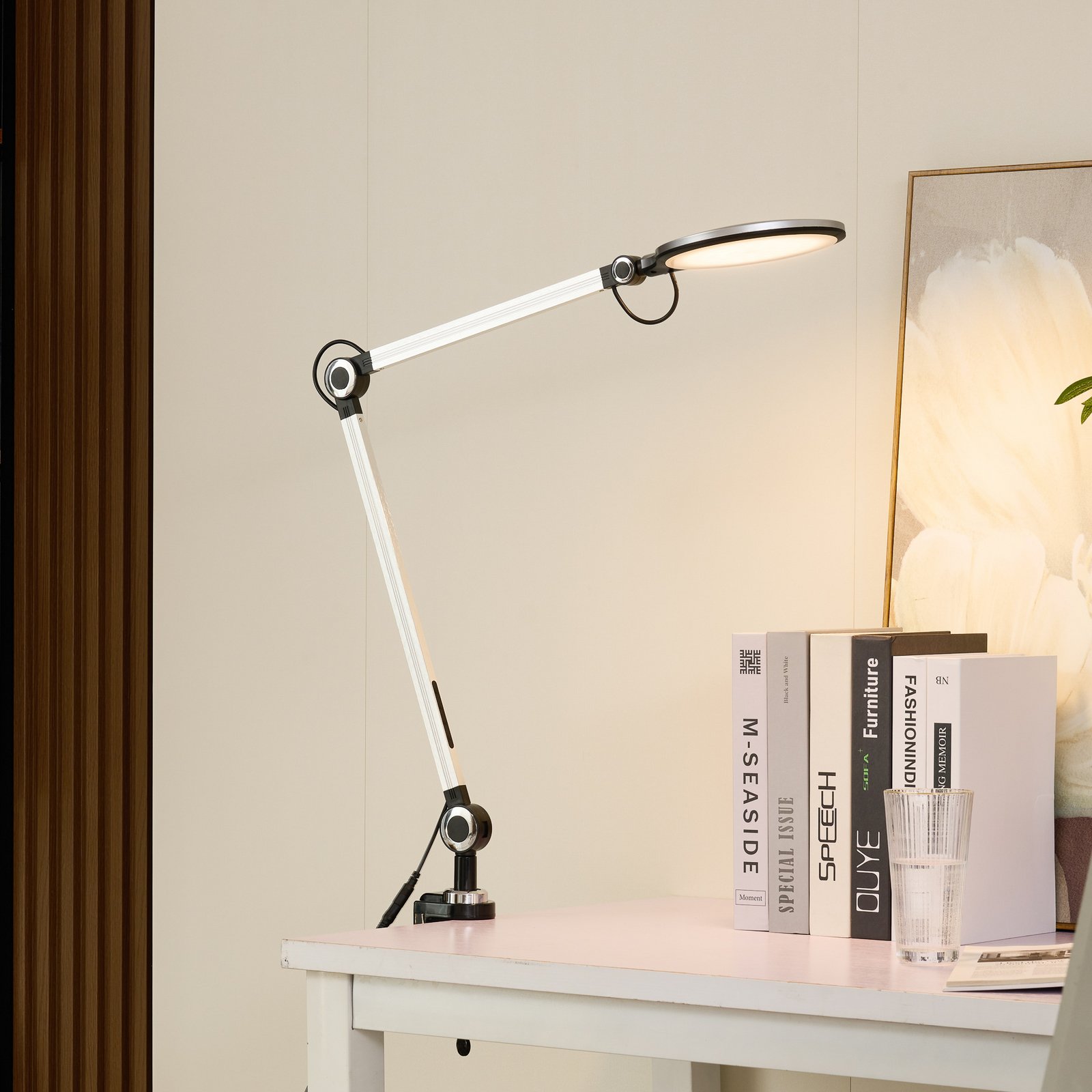Nyxaris LED Bordlampe w/Clamp CCT Gold - Lucande