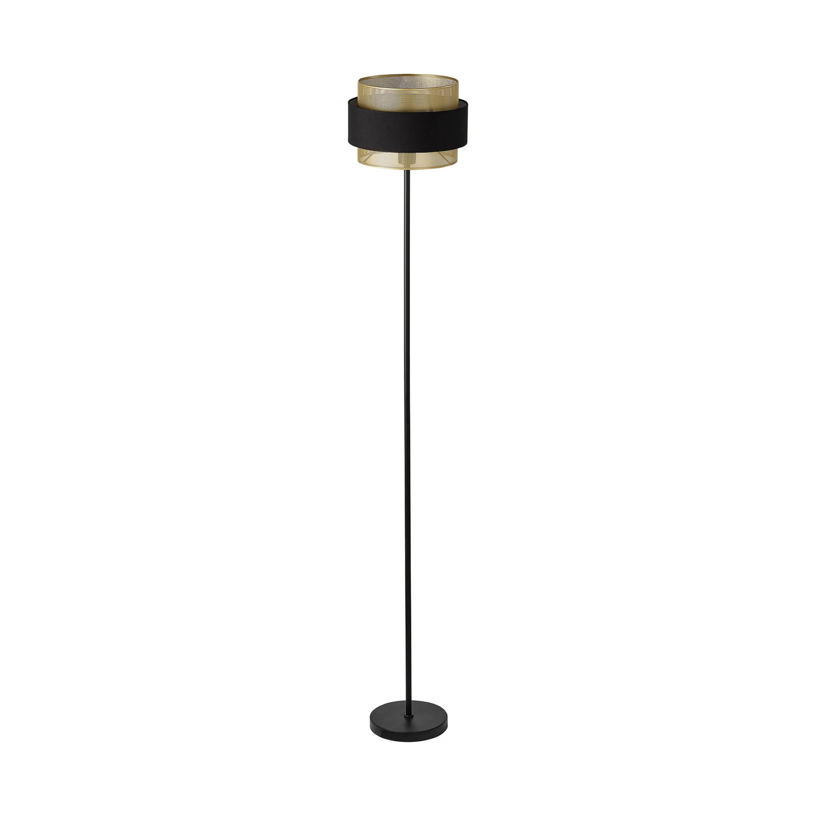 Stojací lampa OSRAM Decor Hornet, černá/zlatá, E27, výška 175 cm