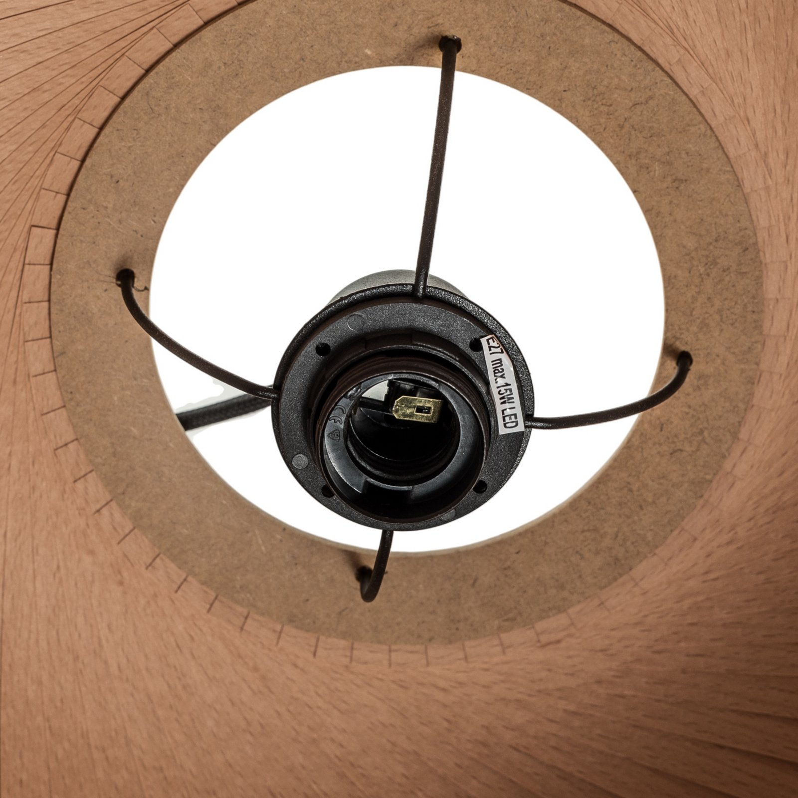 Lampă suspendată Janne, lemn de fag, Ø 53 cm, E27