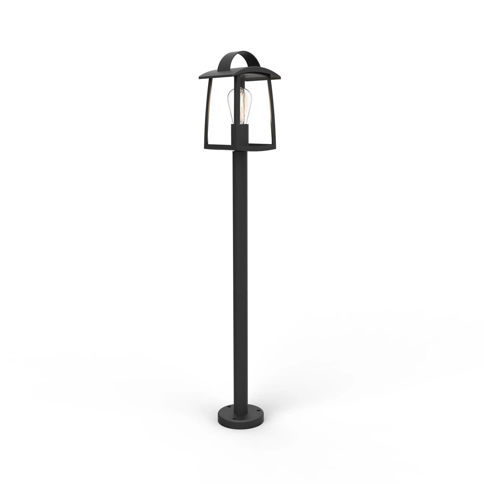Väglampa KELSEY, svart, höjd 104 cm, metall, IP44, E27