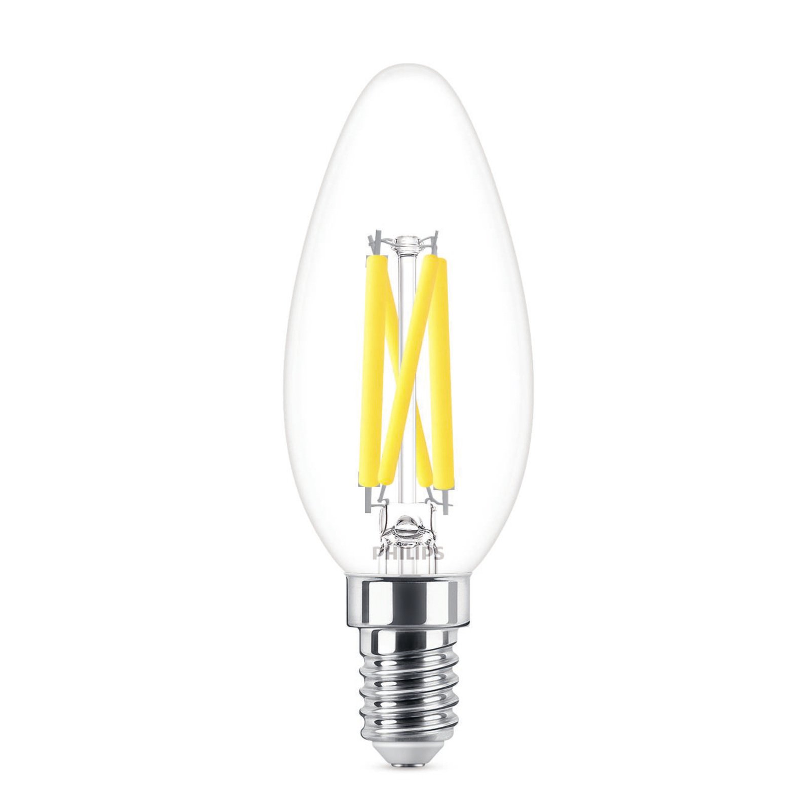 Philipsova žarnica LED, E14 B35, 3,4 W, 2.700 K, WarmGlow
