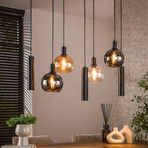 Pendelleuchte Sfera Tricolore, mehrfarbig, 7-flg., E27/GU10