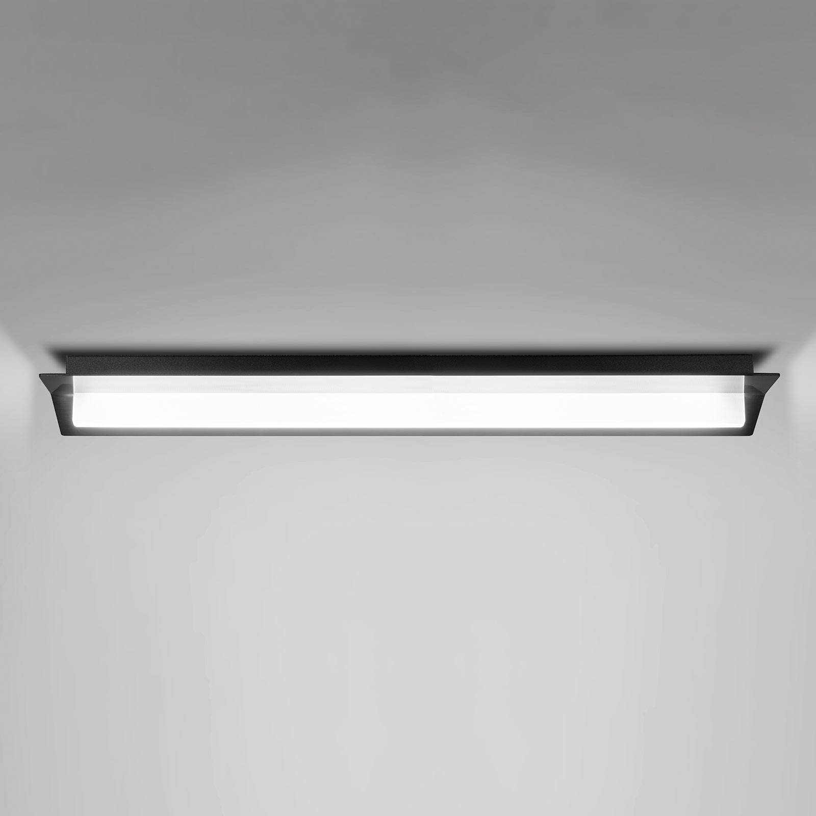 LED-Deckenleuchte Flurry, 70 cm, schwarz