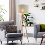 Piantana Grand, beige/pino, altezza 145 cm, E27