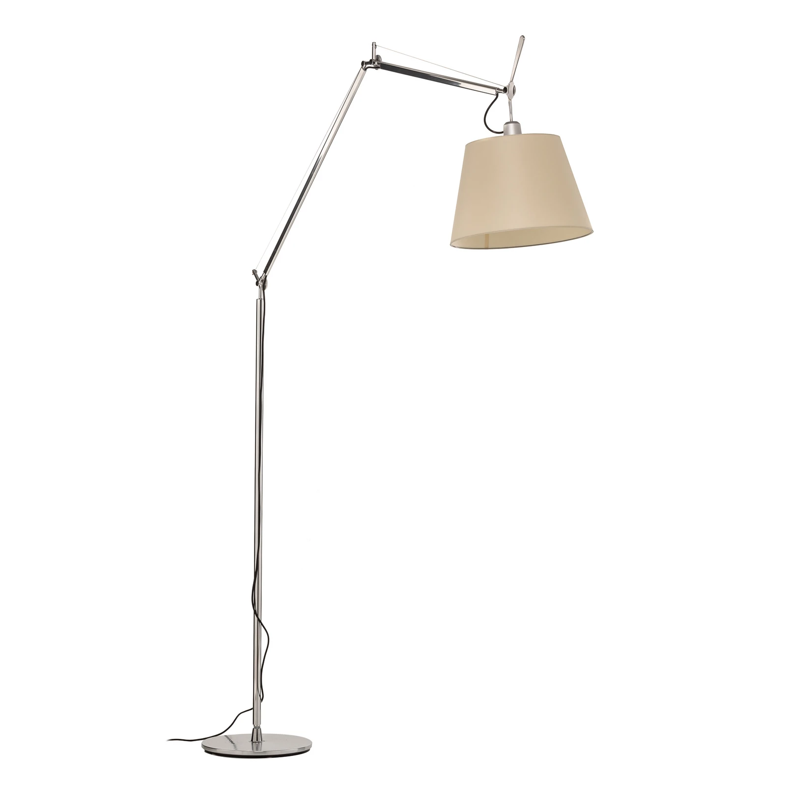 Artemide Stehlampe Tolomeo Mega, weiß/Alu, Pergament dimmbar