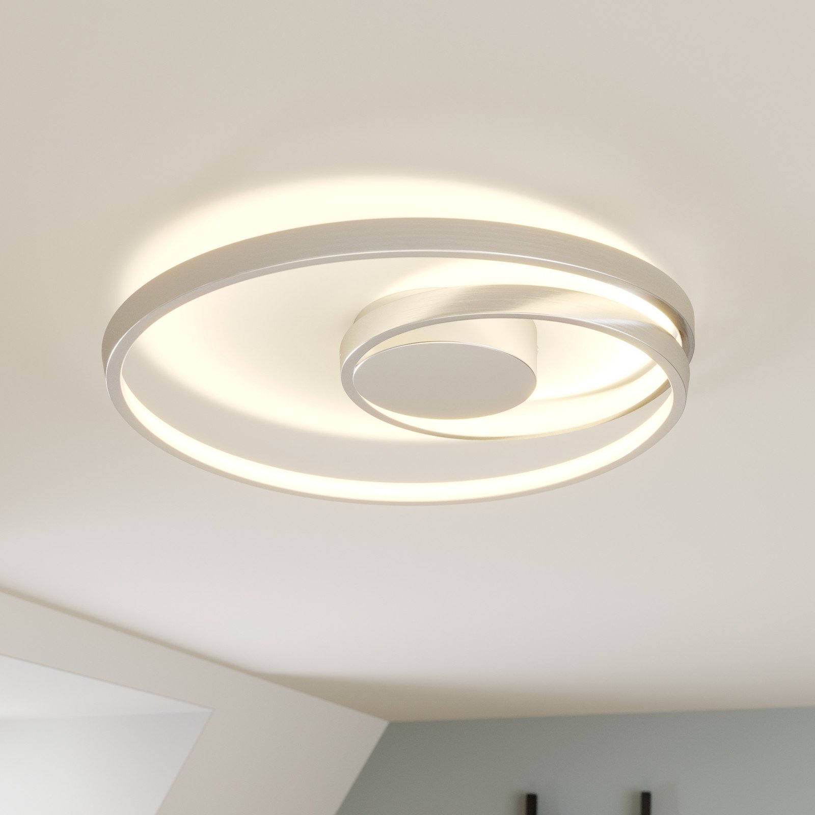 Lucande Maire plafonieră LED - Camera de zi / sufragerie - modern - crom - Metal