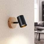 Lindby foco de pared Xiomara, 1 luz, 9 cm de altura, madera