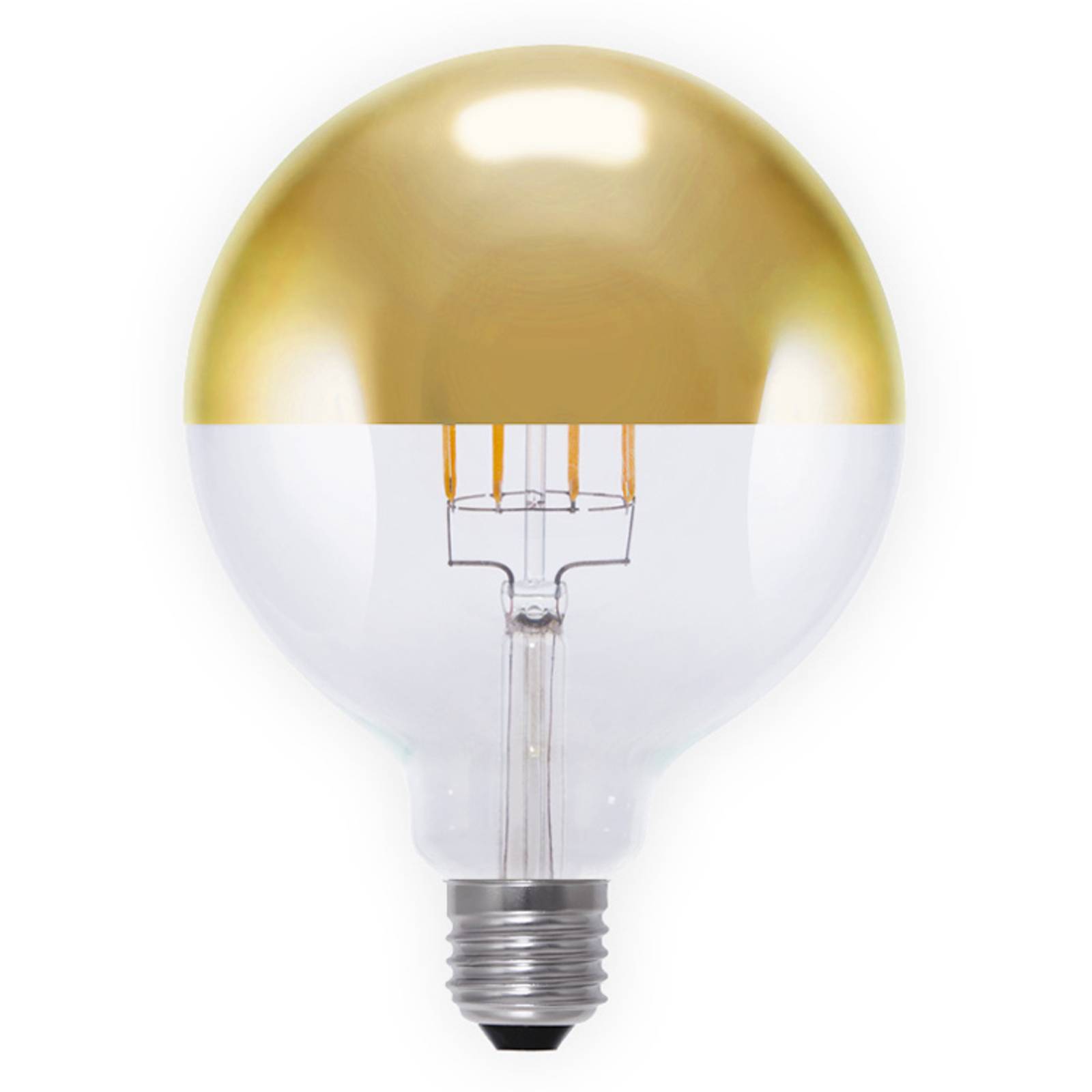 Image of Ampoule à tête miroir LED E27 7 W dorée 4260150054940