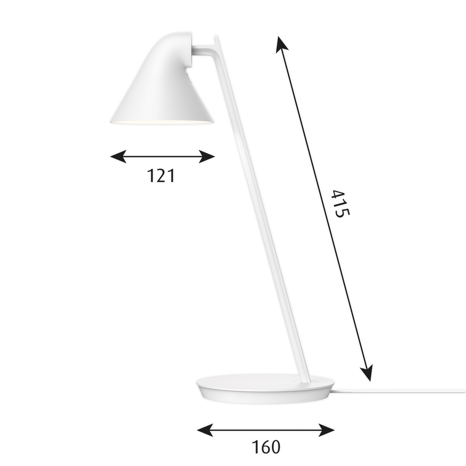 Louis Poulsen NJP Mini LED galda lampa balta
