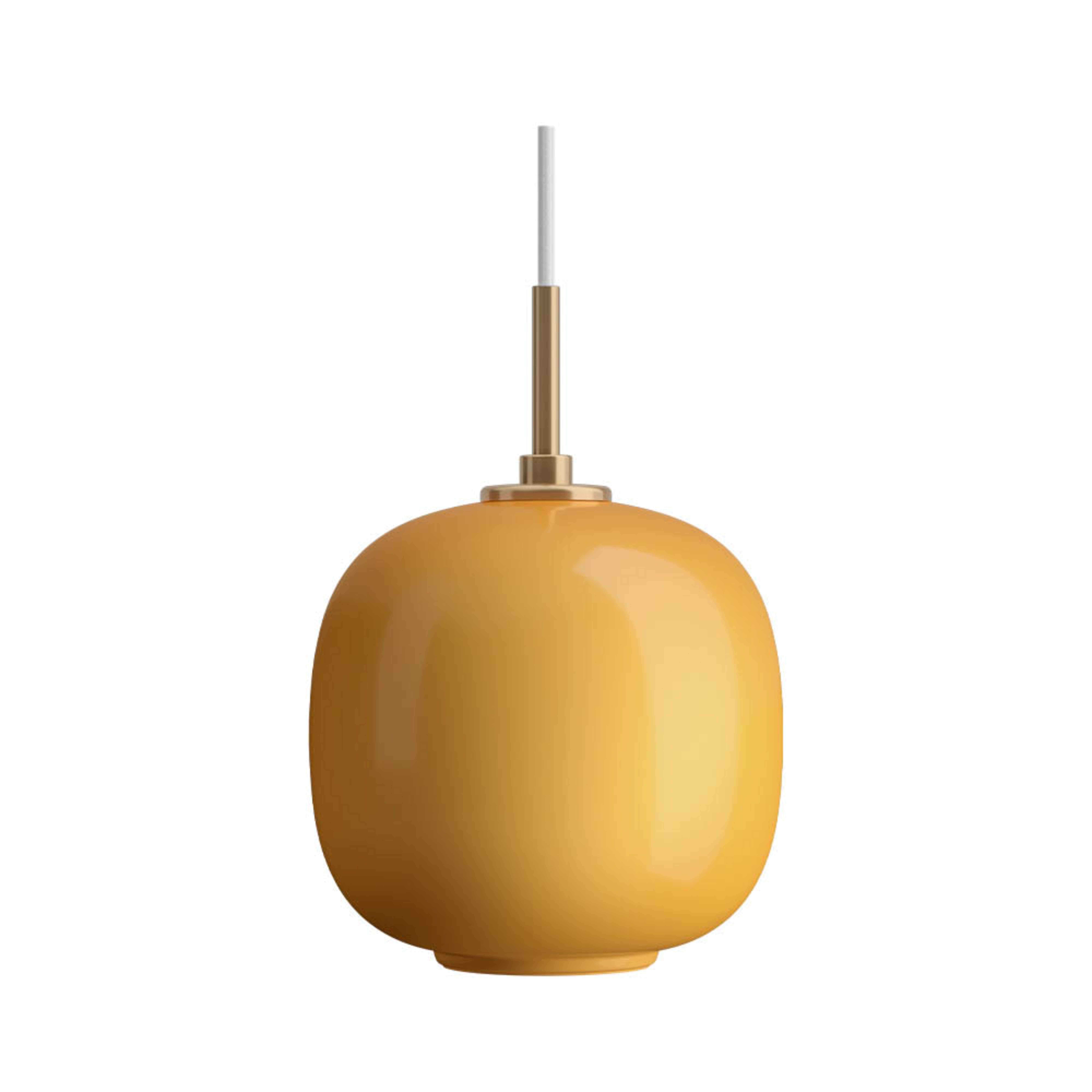 VL45 Radiohus Pendant Ø175 Brass/Glossy Amber - Louis Poulsen