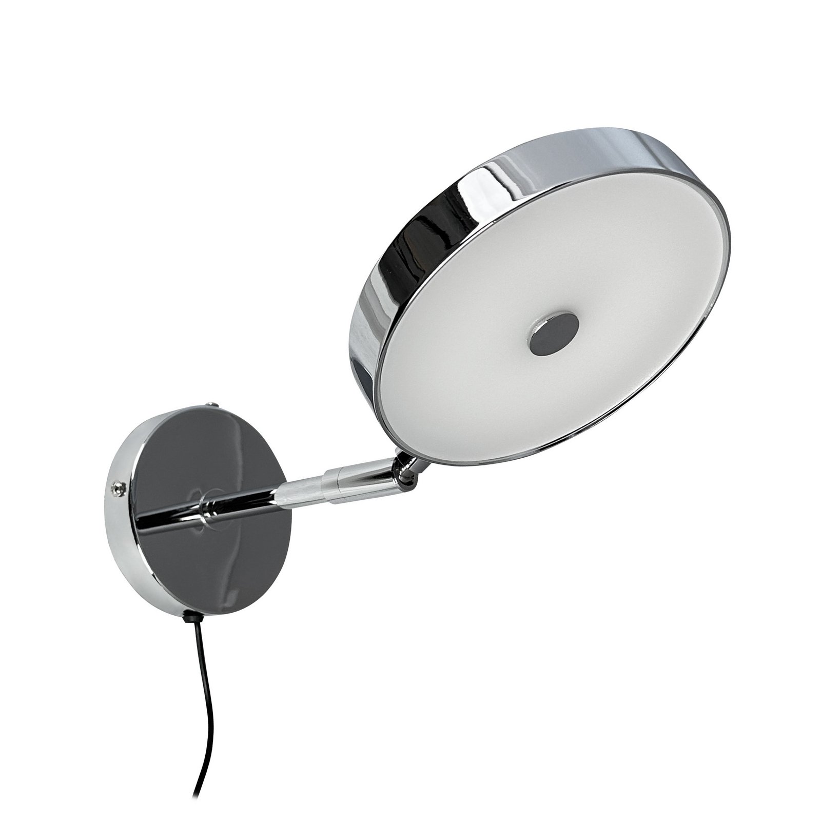 Dyberg Larsen LED стенна лампа Starlight, хром Ø 14 cm, димерна
