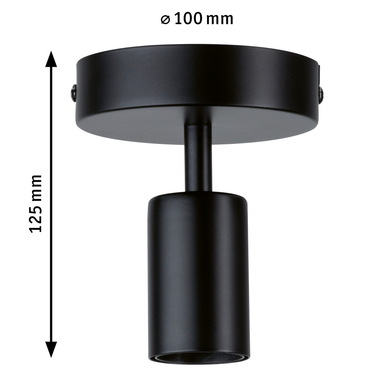 Paulmann Malja plafonieră pe negru - Camera de zi / sufragerie - modern - negru mat - Metal