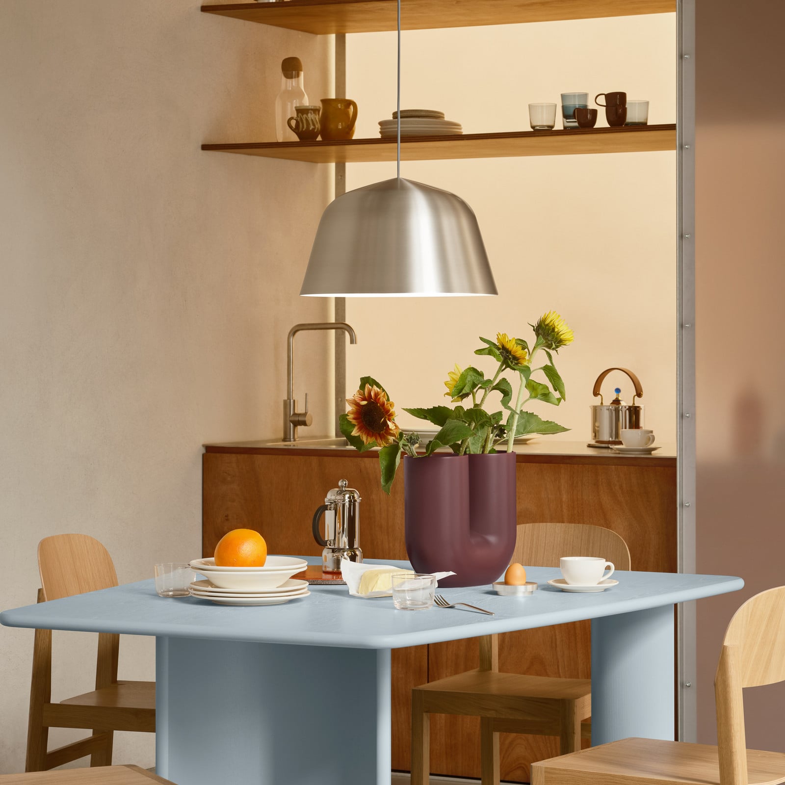Ambit Pendelleuchte Ø 25 Grey Muuto - Wohnzimmer - Design - Aluminium - Einflammig