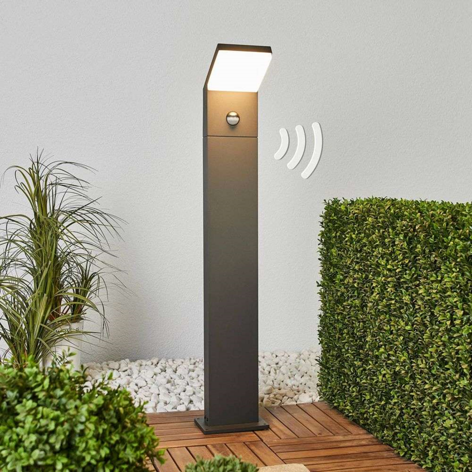 Yolena Venkovní Zahradní Lampa s Sensor H100 Dark Grey/White - Arcchio