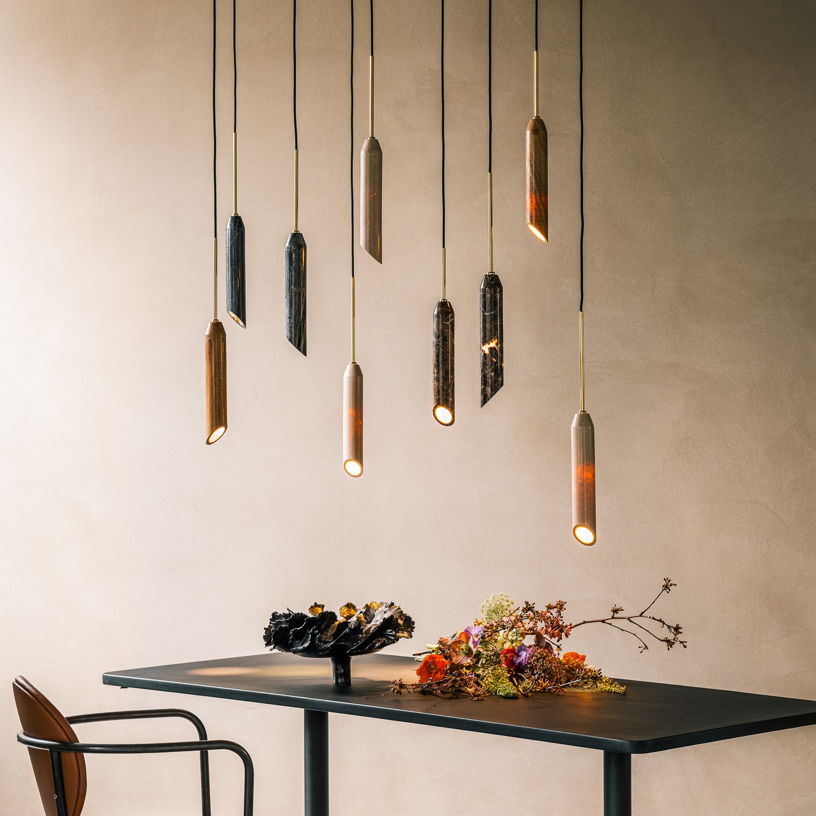 Marble Art Pendelleuchte Charcoal Marble - Design By Us