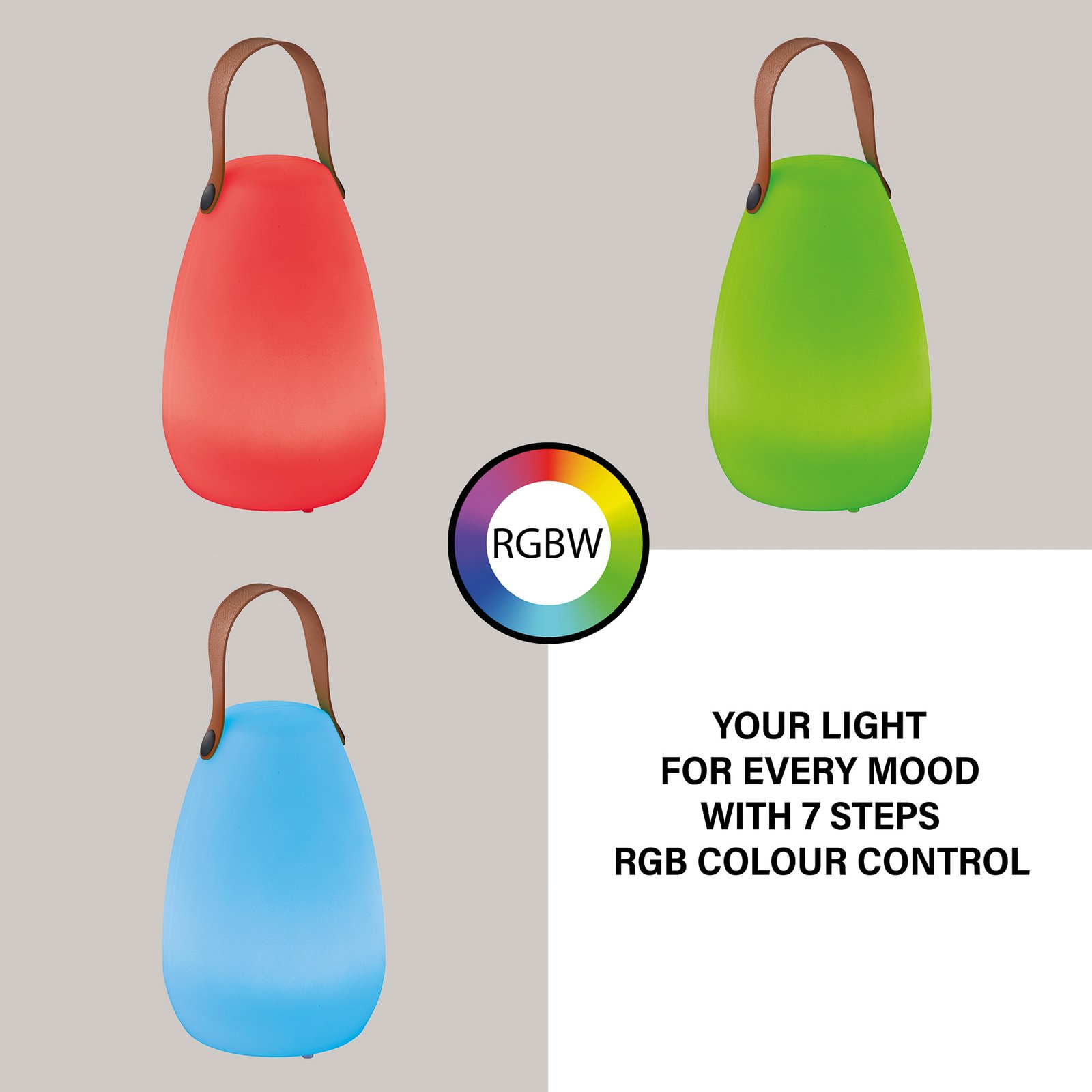 Lampa de masă cu LED și baterie Ruby, Ø 14 cm, albă, IP44, RGB dimabil Lampa de masă cu LED și baterie Ruby, Ø 14 cm, albă, IP44, RGB dimabil