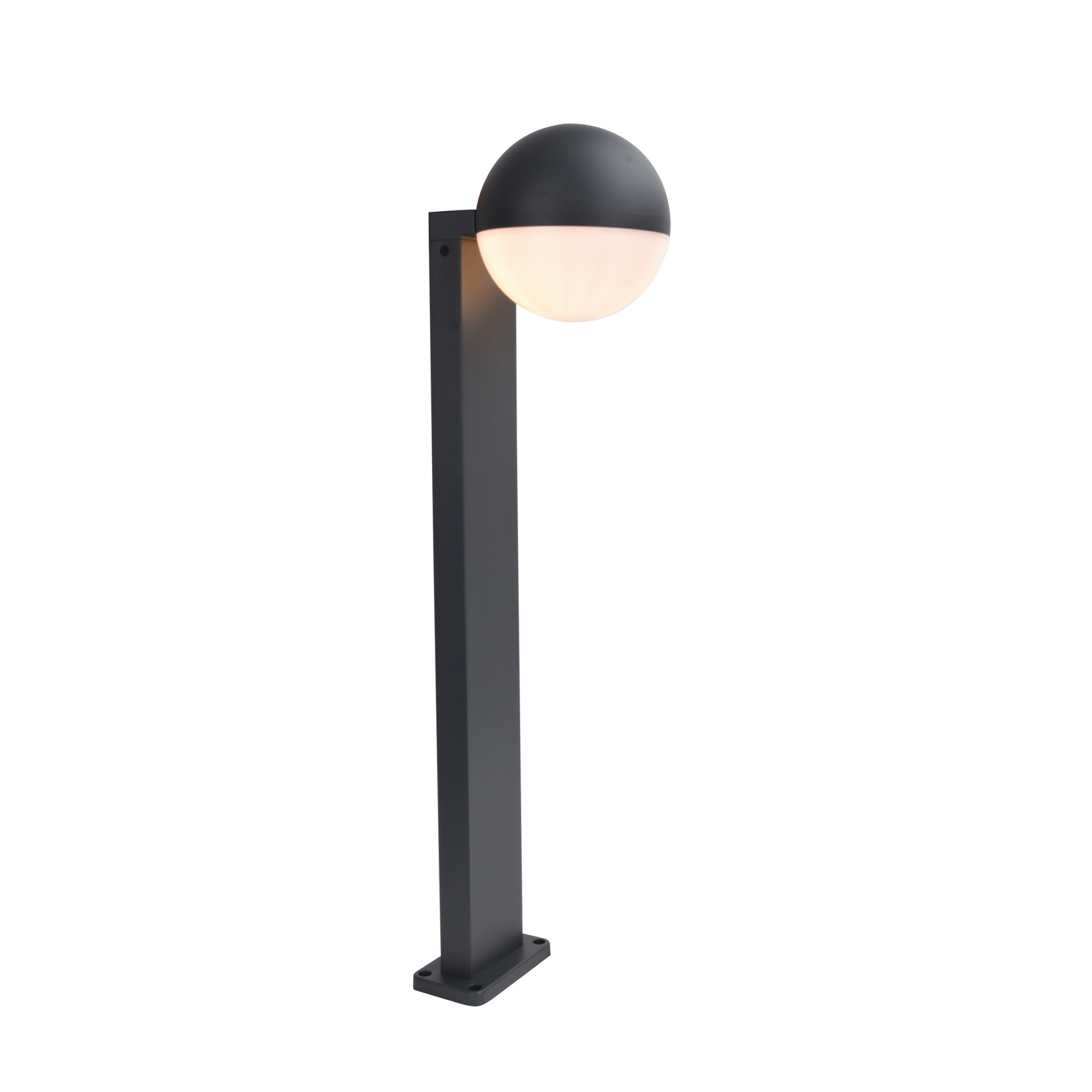 Veilampe LOOMA, mørkegrå, høyde 70 cm, metall, IP54, E27