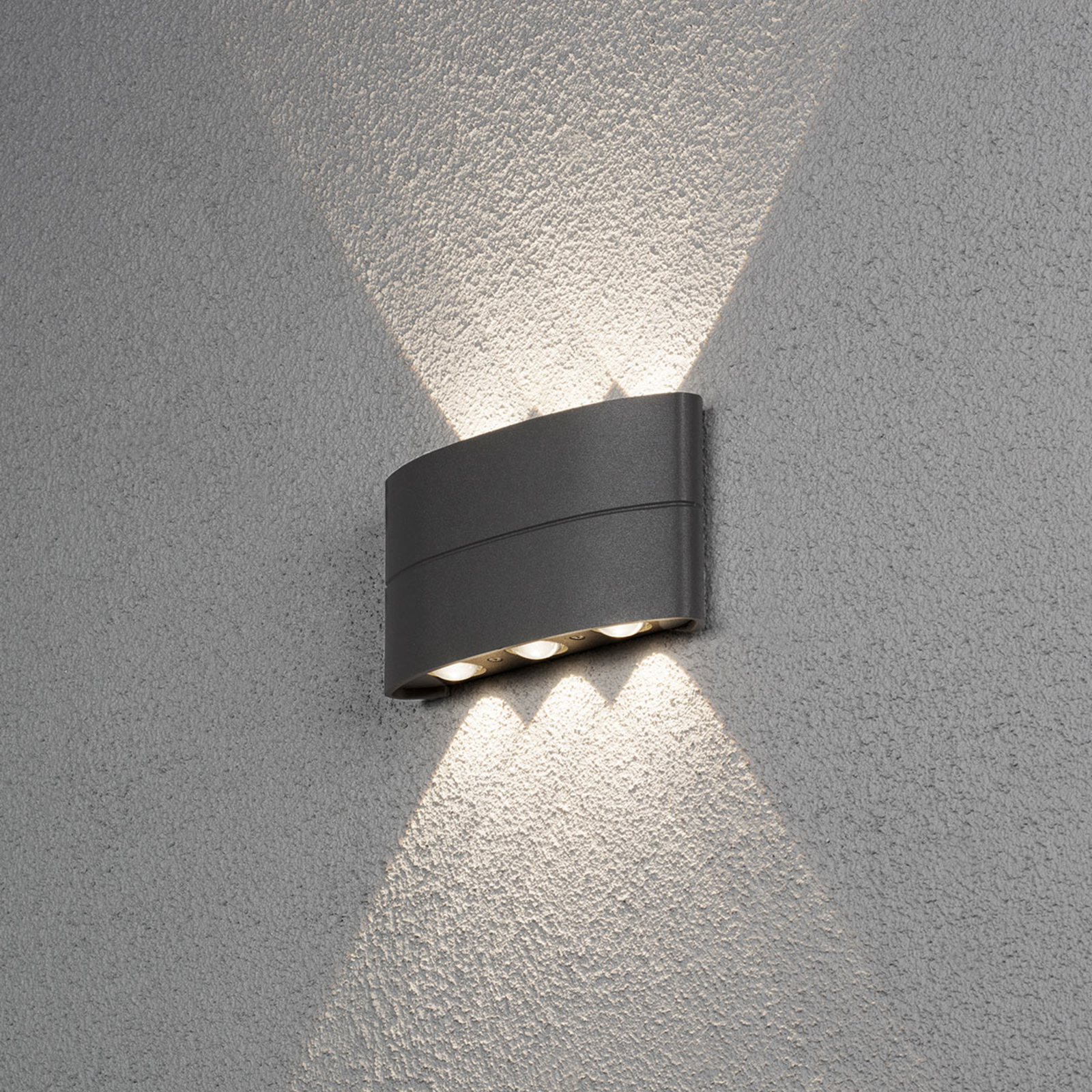 LED-Außenwandlampe, anthrazit, 6-flammig