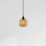 Lampa wisząca Gold 010, złoty-przezroczysty, szkło, Ø 20 cm