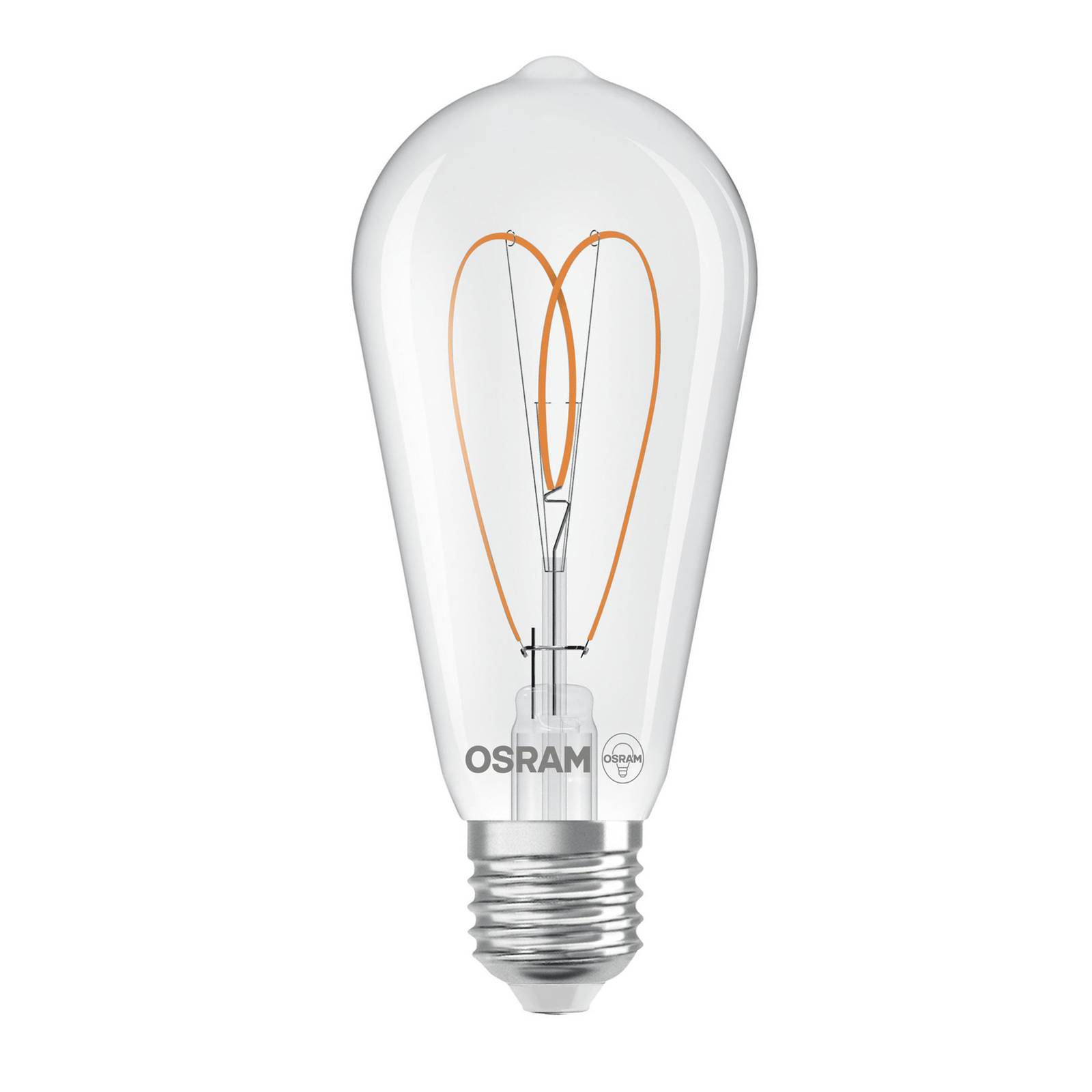 OSRAM LED Vintage ST64 E27 7,2W 927 Heart Filament klar dim