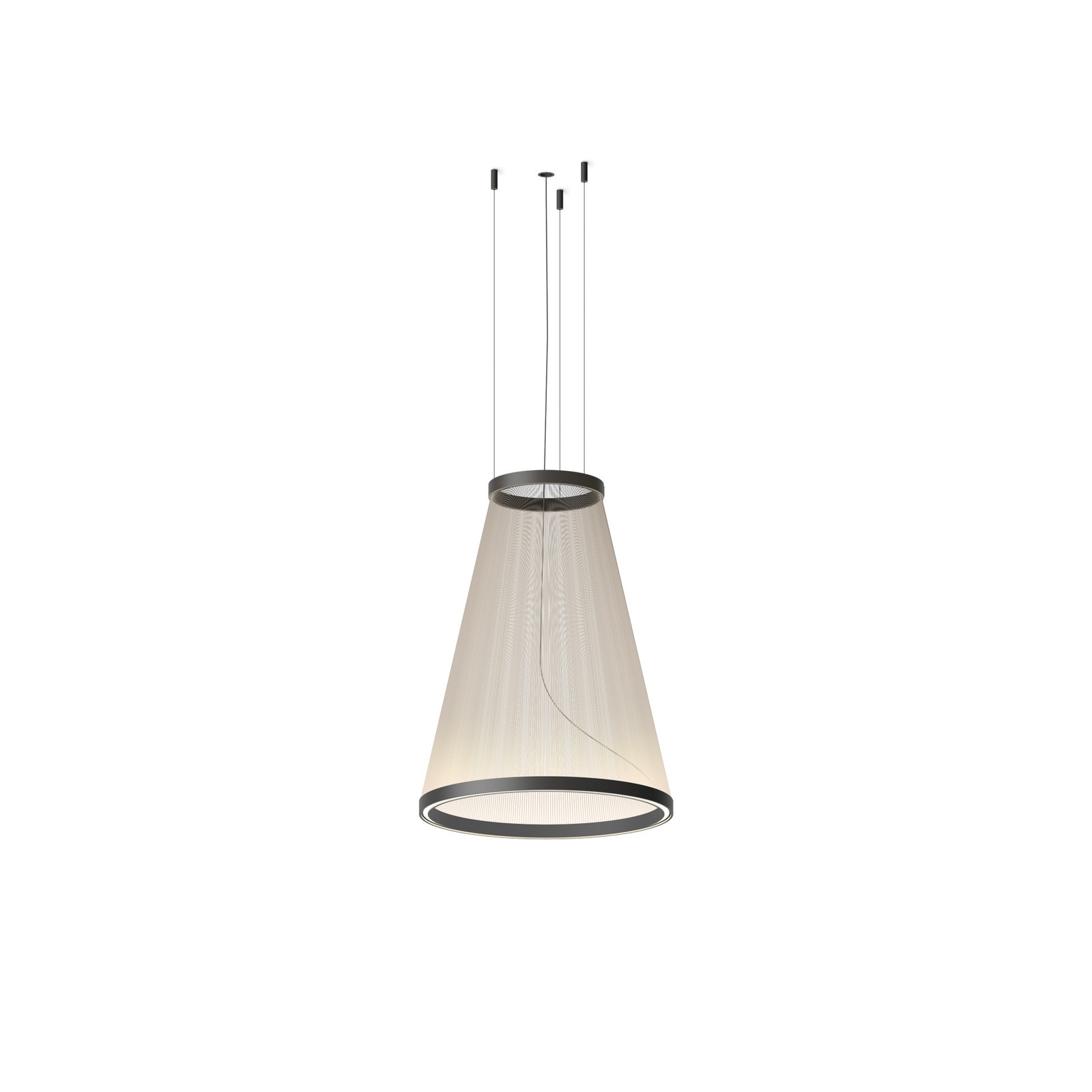 Lampă suspendată LED Vibia ARRAY bej 71 x 55 cm conic 927 dimabil - Camera de zi / sufragerie - Design - Alamă