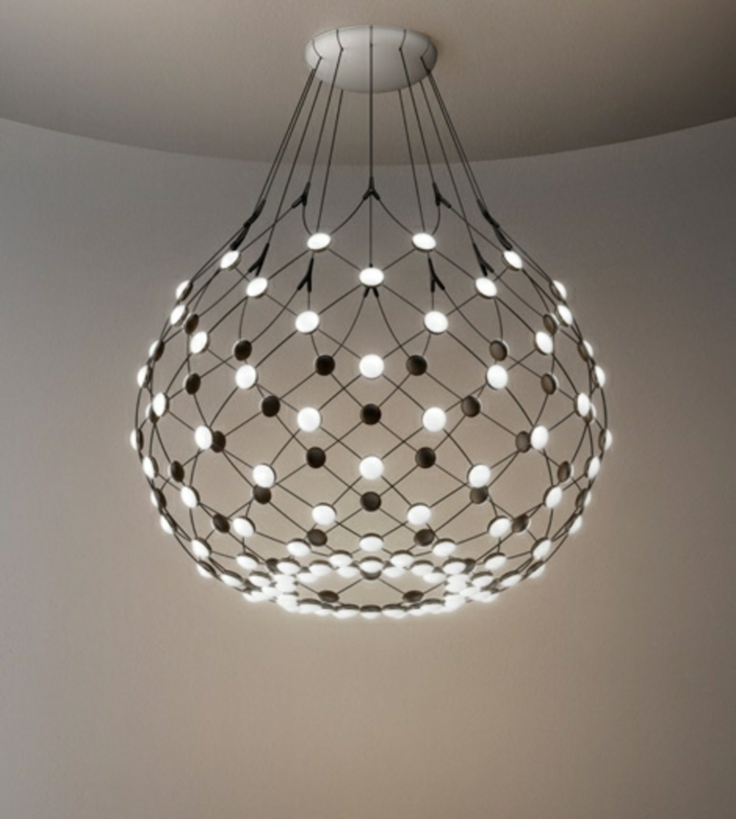 Lampada a sospensione Mesh Wireless Bluetooth, Ø 100 cm, 5 m - Luceplan