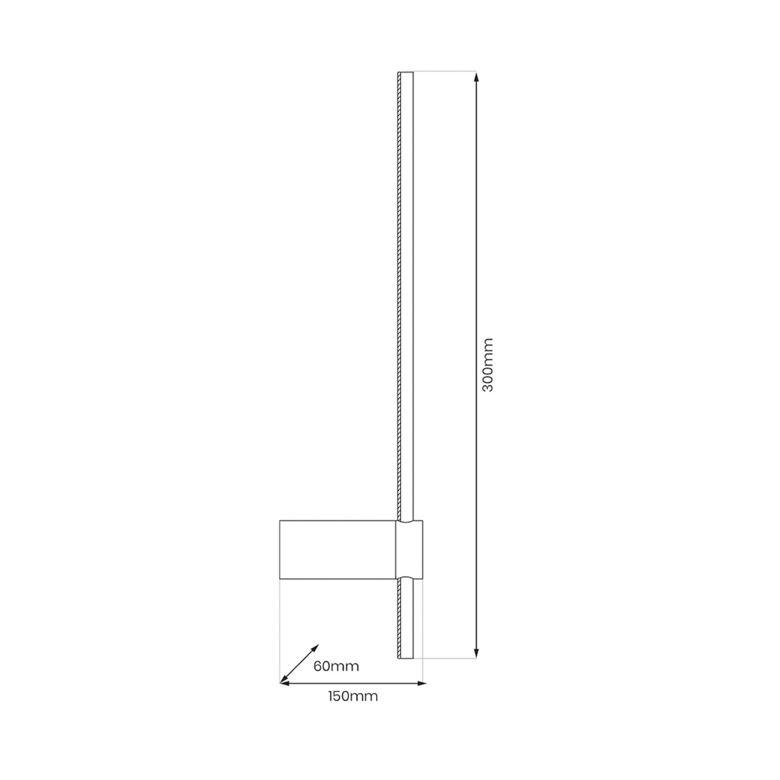 LED-Wandleuchte Swing, Höhe 30 cm, CCT, Metall, schwarz